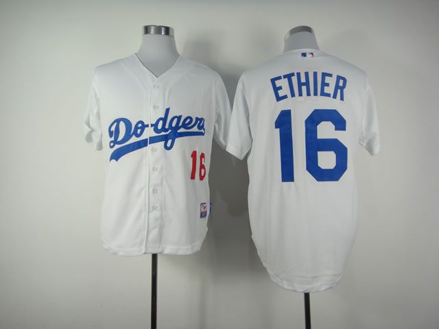 Men Los Angeles Dodgers #16 Ethier White MLB Jerseys